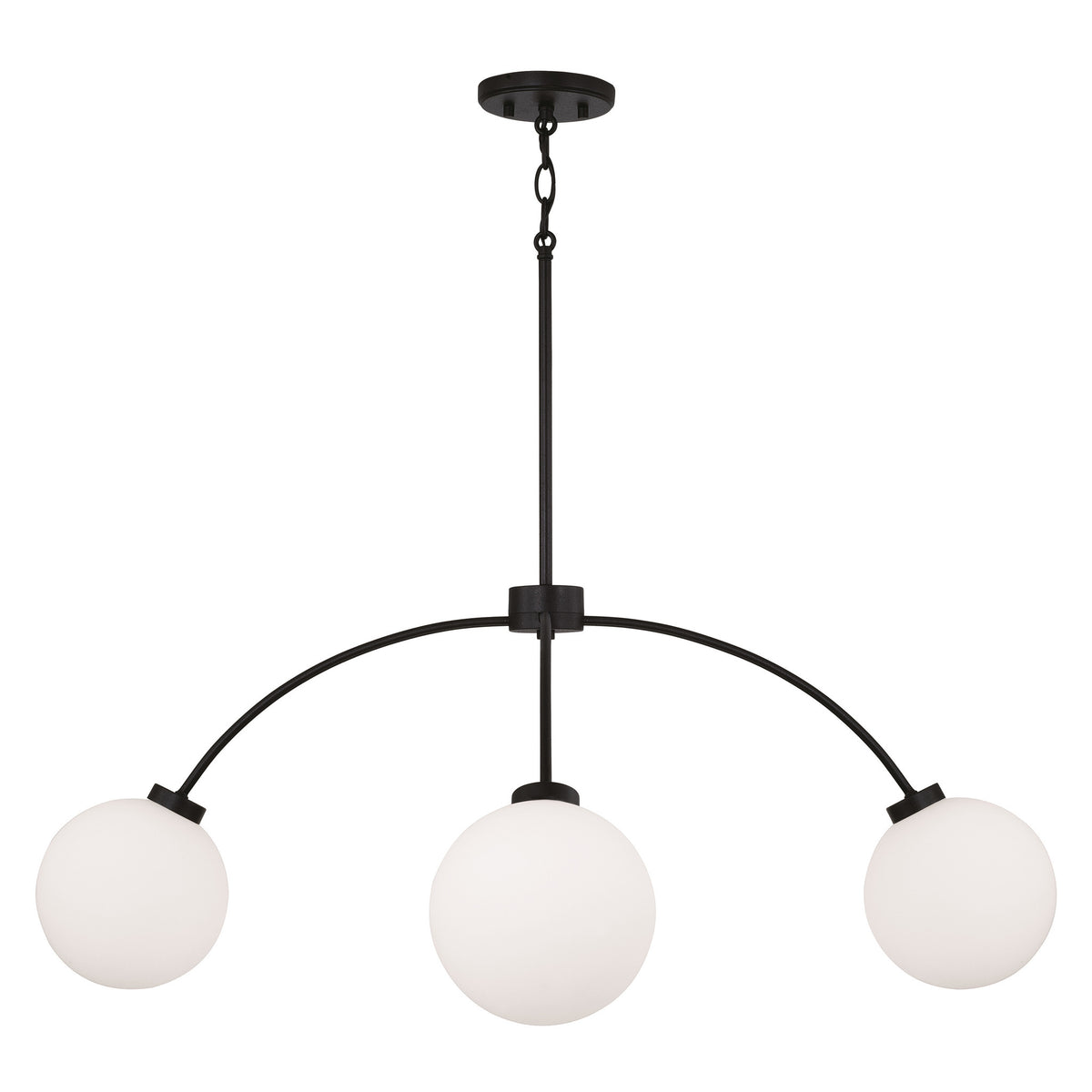 Capital Amos Medium Chandelier in Black Iron