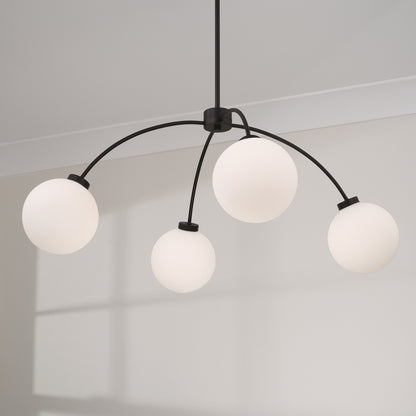 Capital Amos Medium Chandelier in Black Iron