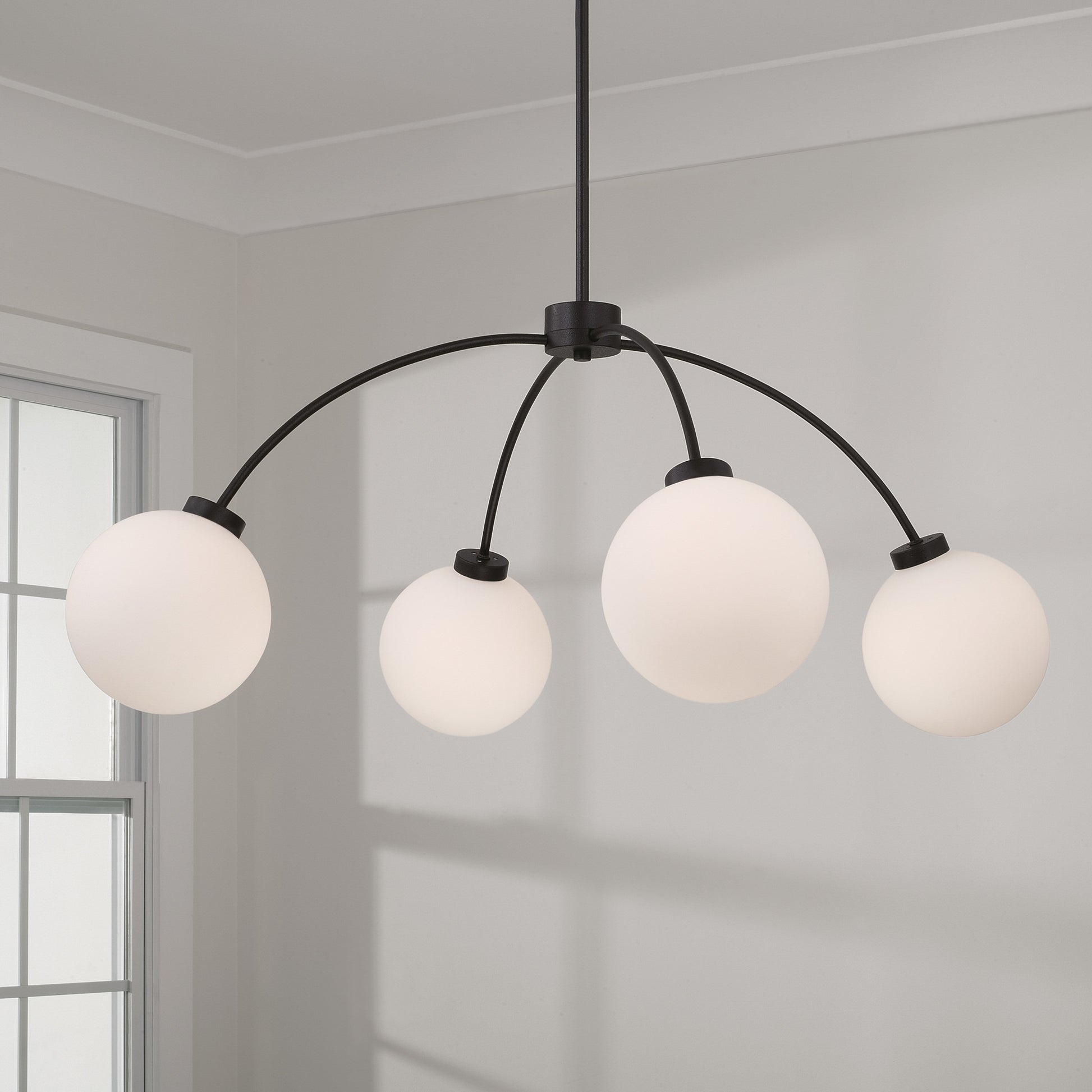 Capital Amos Medium Chandelier in Black Iron