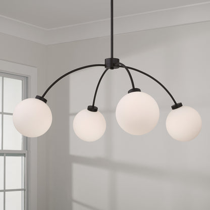 Capital Amos Medium Chandelier in Black Iron