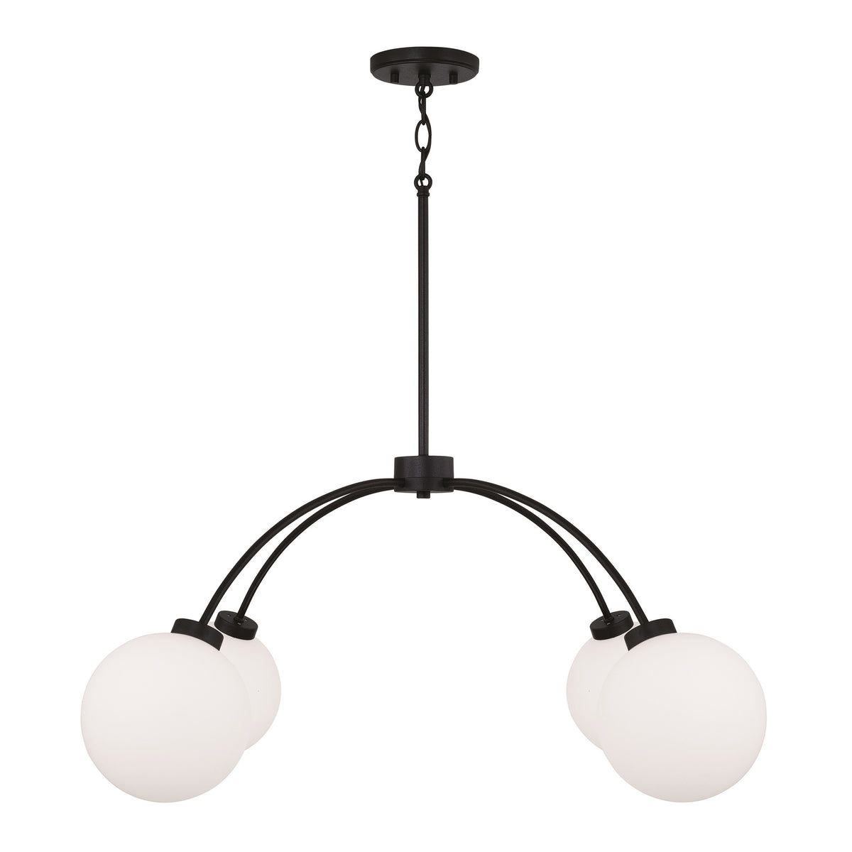 Capital Amos Medium Chandelier in Black Iron