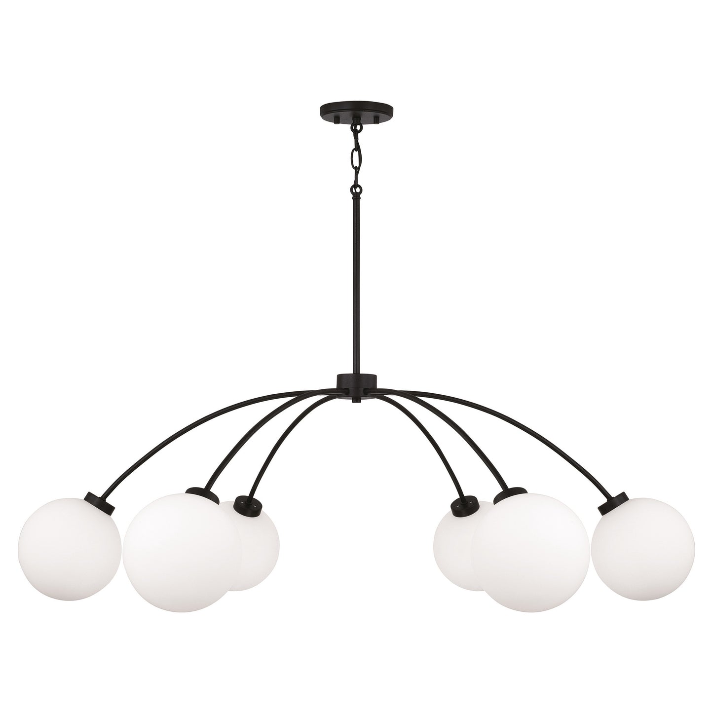 Capital Amos Large Chandelier in Black Iron
