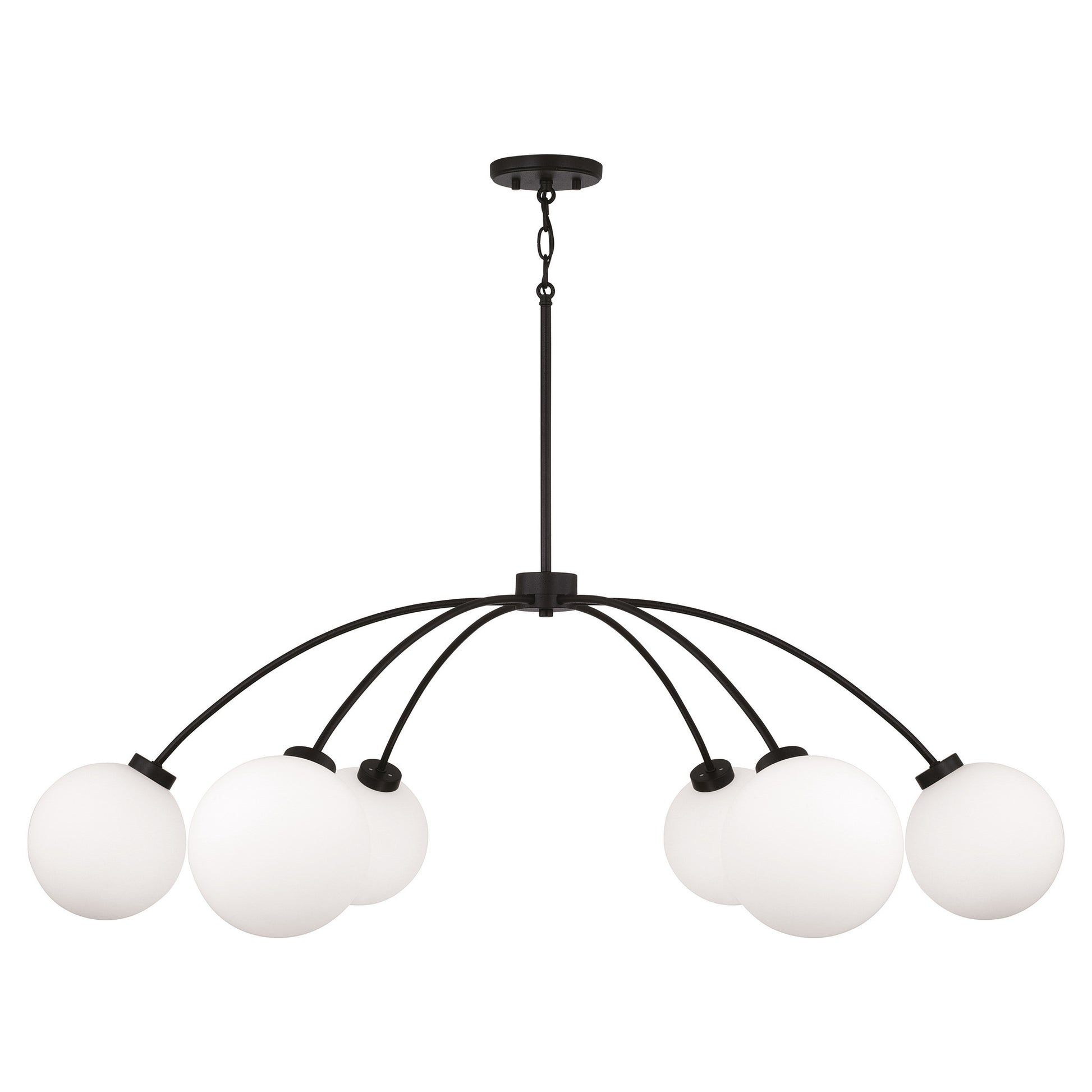 Capital Amos Large Chandelier in Black Iron