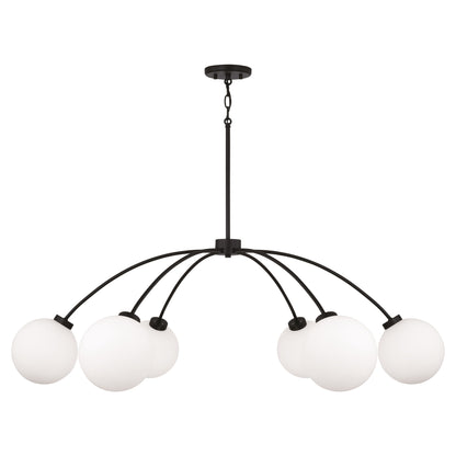 Capital Amos Large Chandelier in Black Iron
