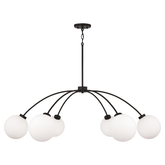Capital Amos Large Chandelier in Black Iron