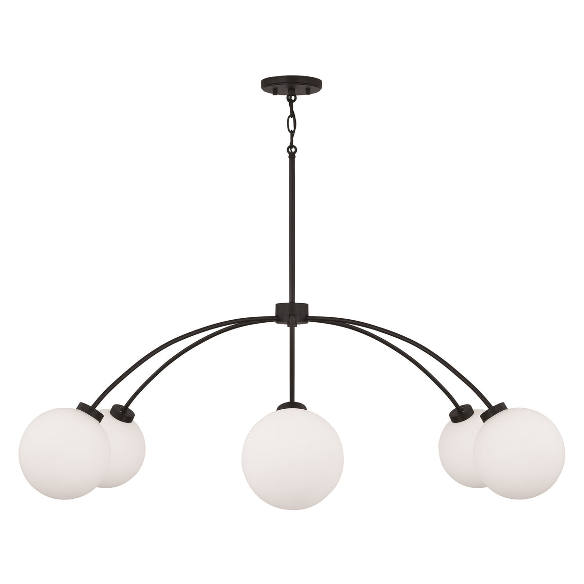 Capital Amos Large Chandelier in Black Iron