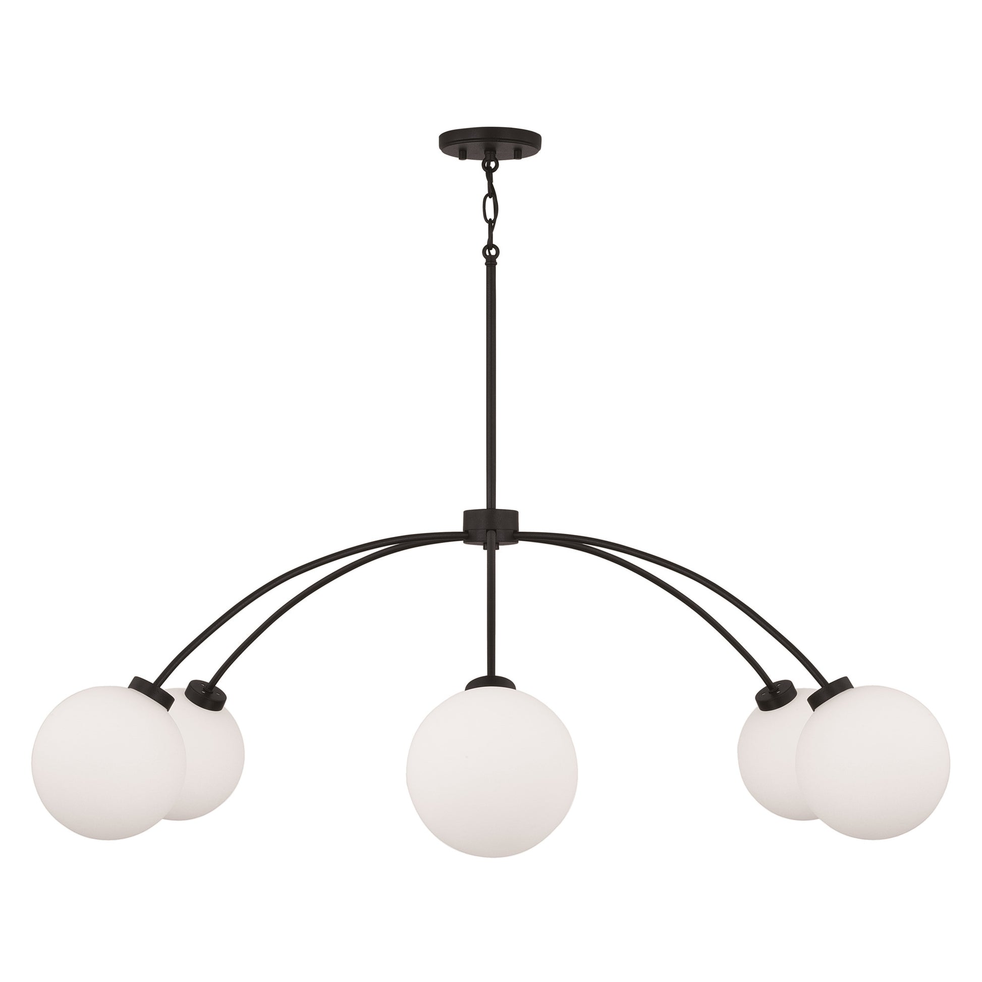 Capital Amos Large Chandelier in Black Iron