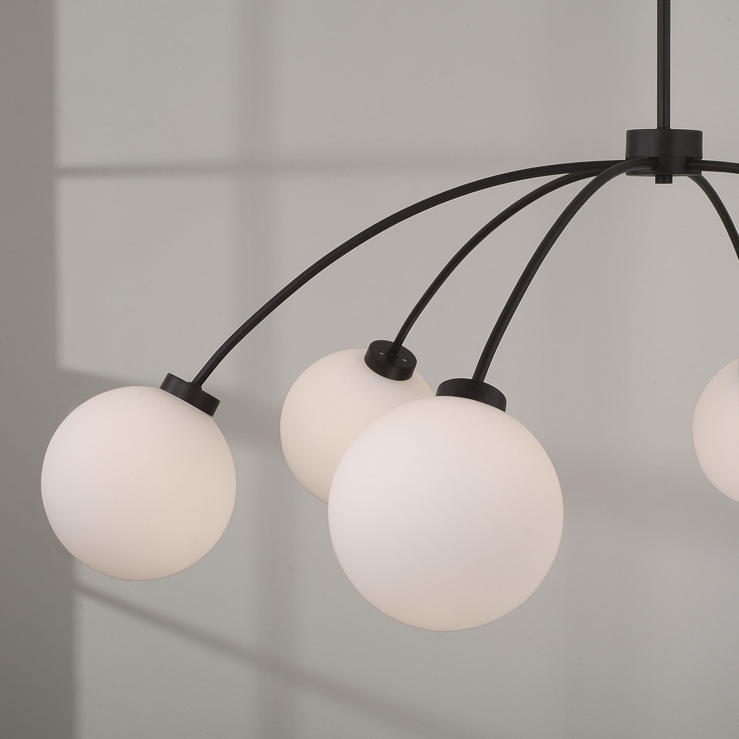 Capital Amos Large Chandelier in Black Iron