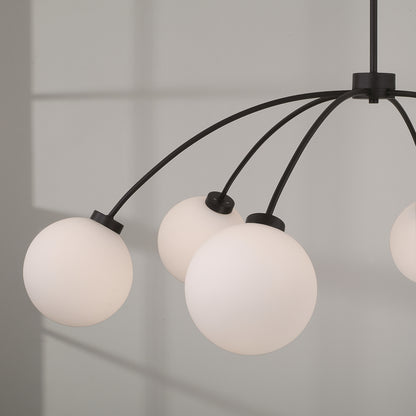 Capital Amos Large Chandelier in Black Iron