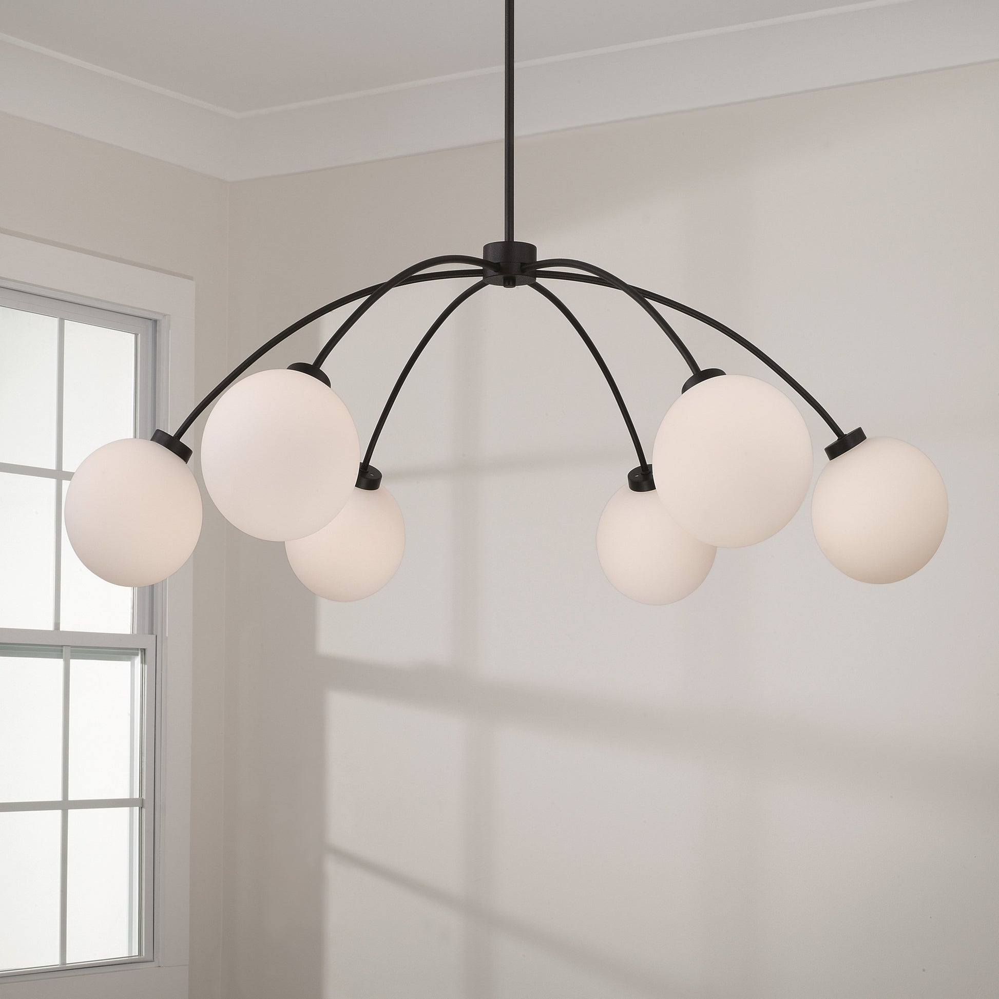 Capital Amos Large Chandelier in Black Iron