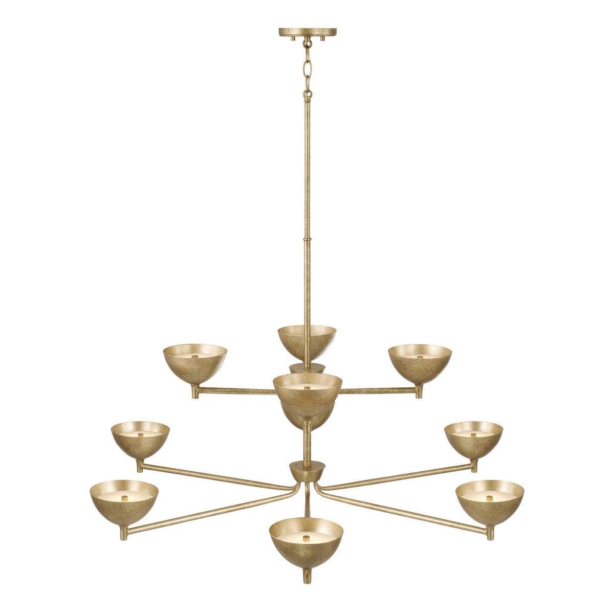 Capital Francesca Two-Tier Large Chandelier in Matte Brass