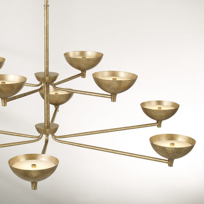 Capital Francesca Two-Tier Large Chandelier in Matte Brass