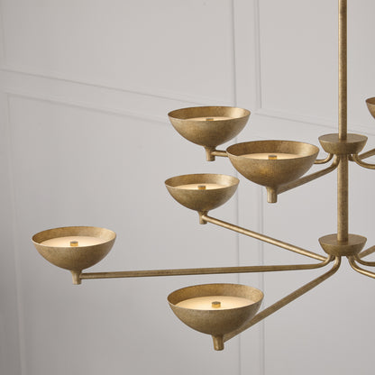 Capital Francesca Two-Tier Large Chandelier in Matte Brass