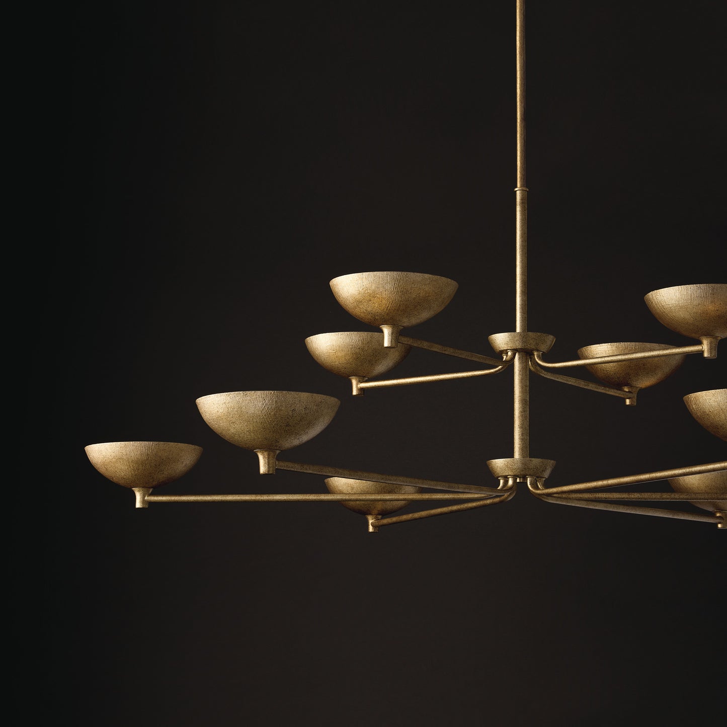 Capital Francesca Two-Tier Large Chandelier in Matte Brass