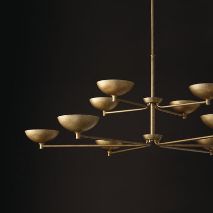Capital Francesca Two-Tier Large Chandelier in Matte Brass