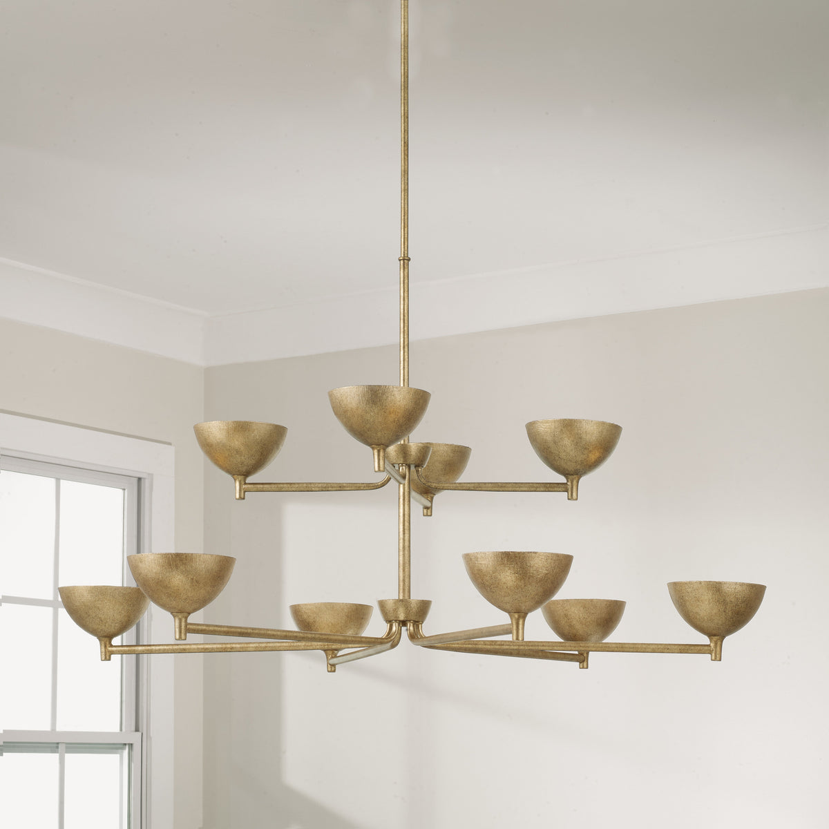 Capital Francesca Two-Tier Large Chandelier in Matte Brass