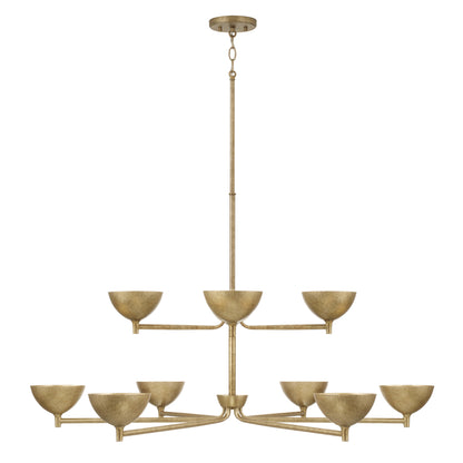 Capital Francesca Two-Tier Large Chandelier in Matte Brass