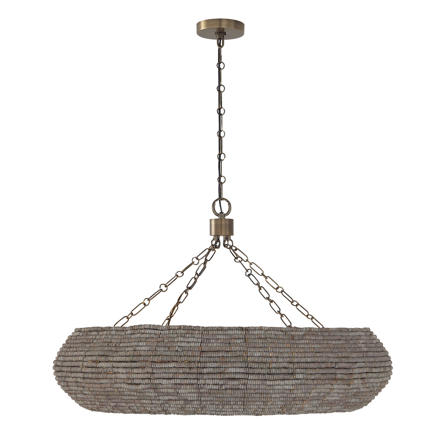 Capital Morada Chandelier - Aegean Grey and Dark Brass