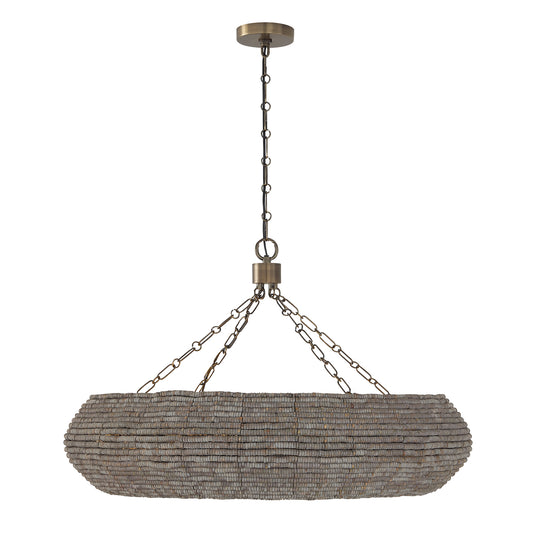 Capital Morada Chandelier - Aegean Grey and Dark Brass