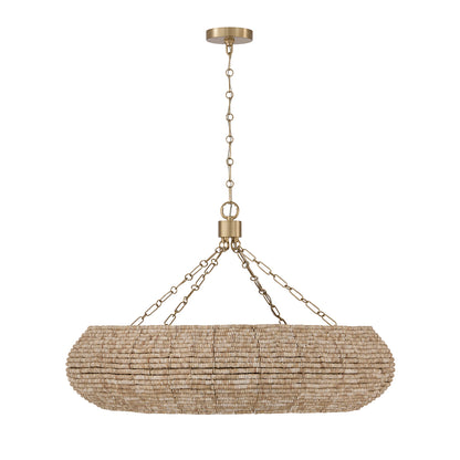 Capital Morada Chandelier - Light Fawn and Matte Brass