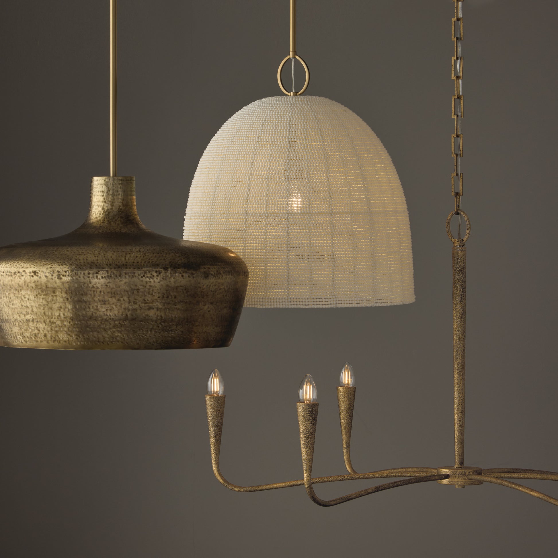 Capital Savari Large Chandelier in Artisan Gold