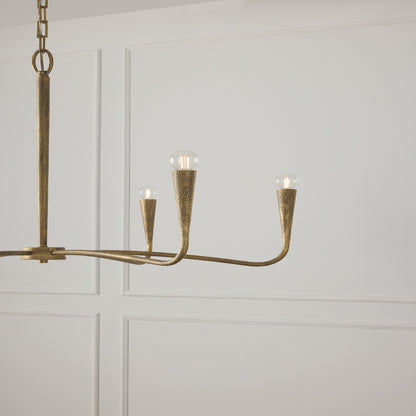 Capital Savari Large Chandelier in Artisan Gold