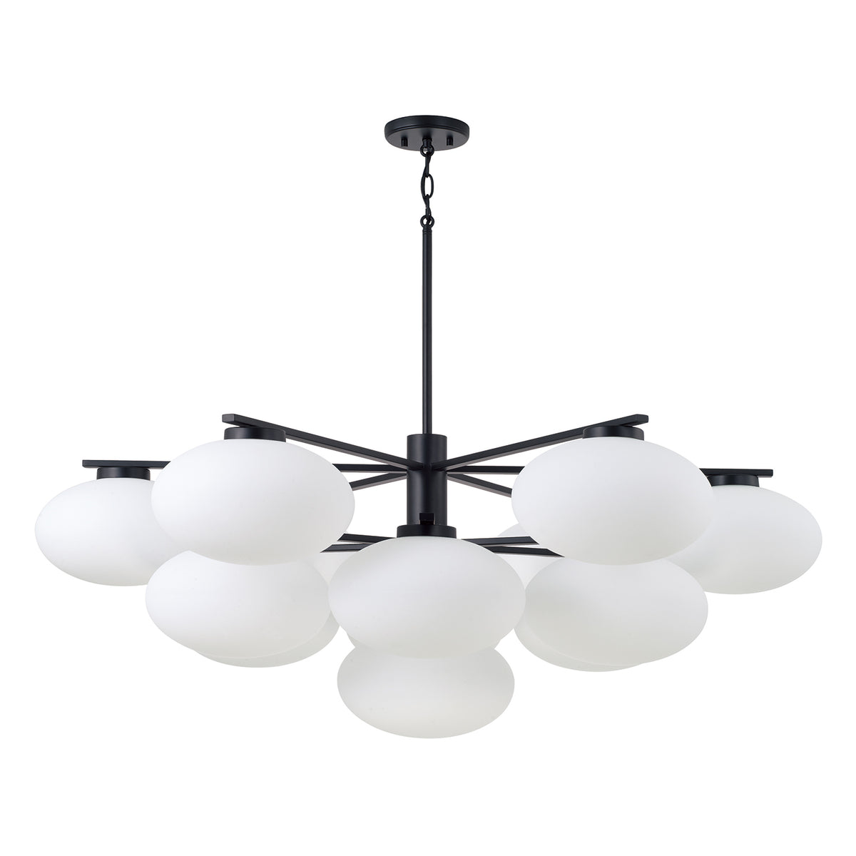 Capital Soren Two-Tier Grand Chandelier - Matte Black