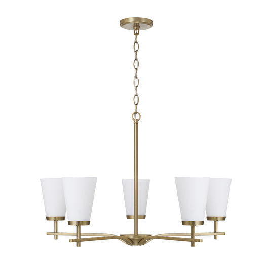 Capital Drake Small Chandelier - Aged Brass