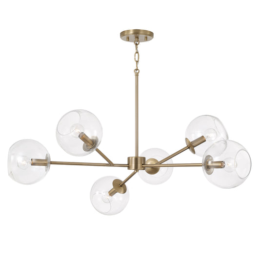 Capital Atlas Chandelier - Aged Brass