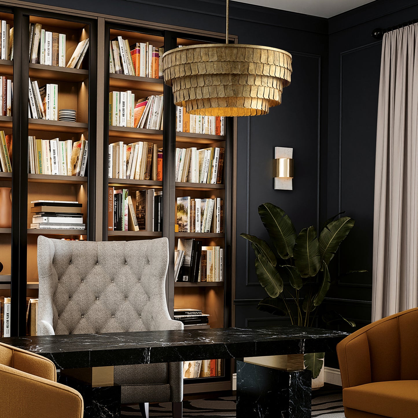 Capital Arden Chandelier in Ancestral Gold