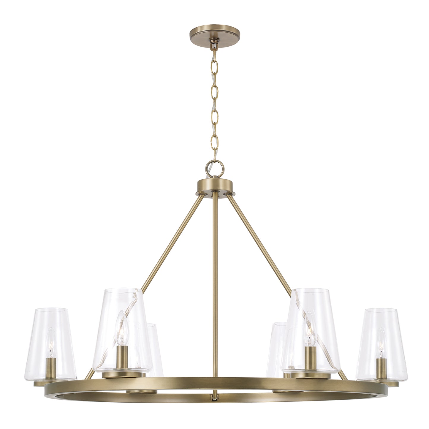 Capital Aaron Medium Chandelier - Aged Brass