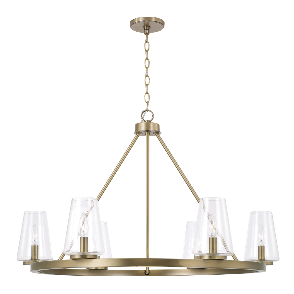 Capital Aaron Medium Chandelier - Aged Brass