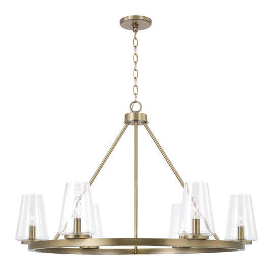 Capital Aaron Medium Chandelier - Aged Brass