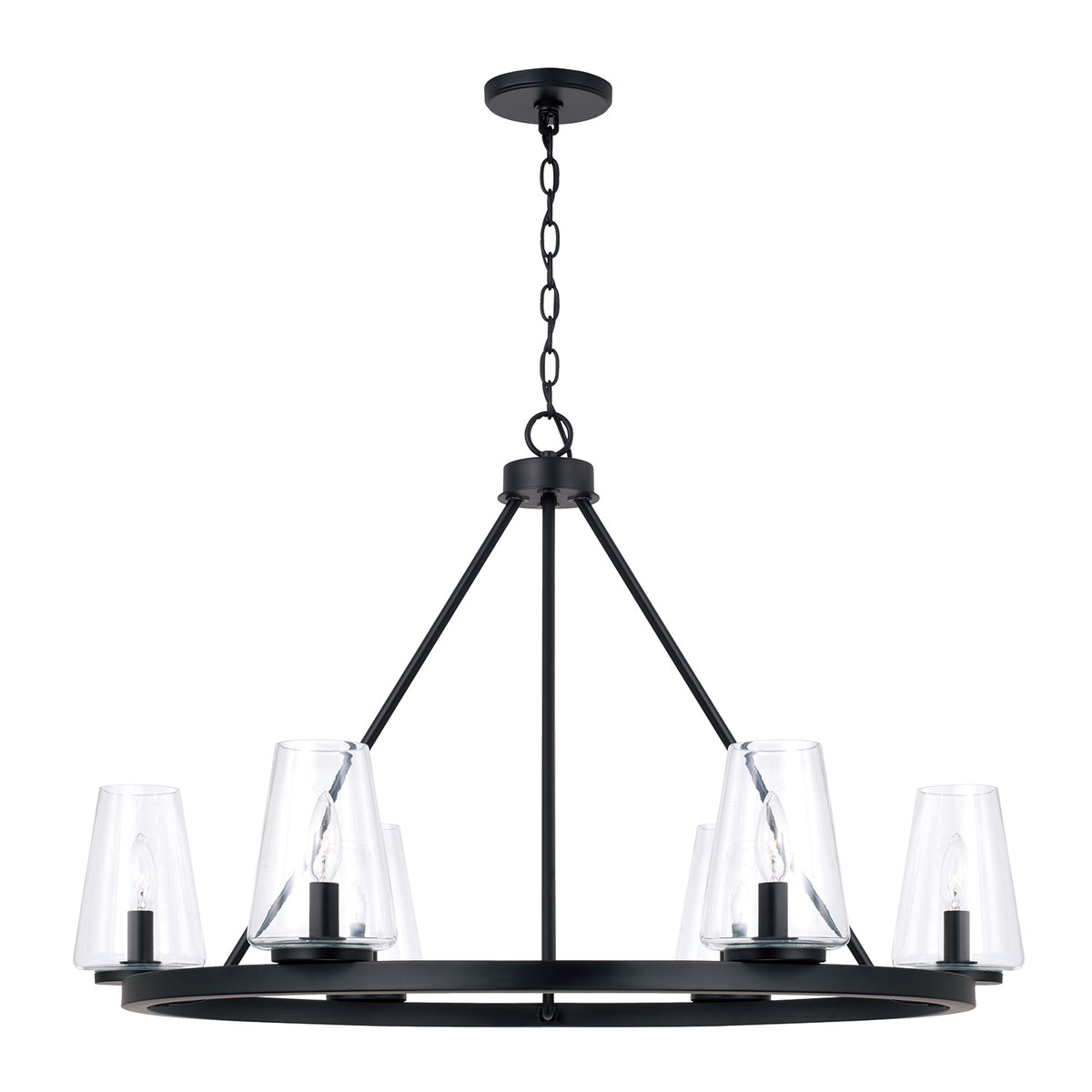 Capital Aaron Medium Chandelier - Matte Black