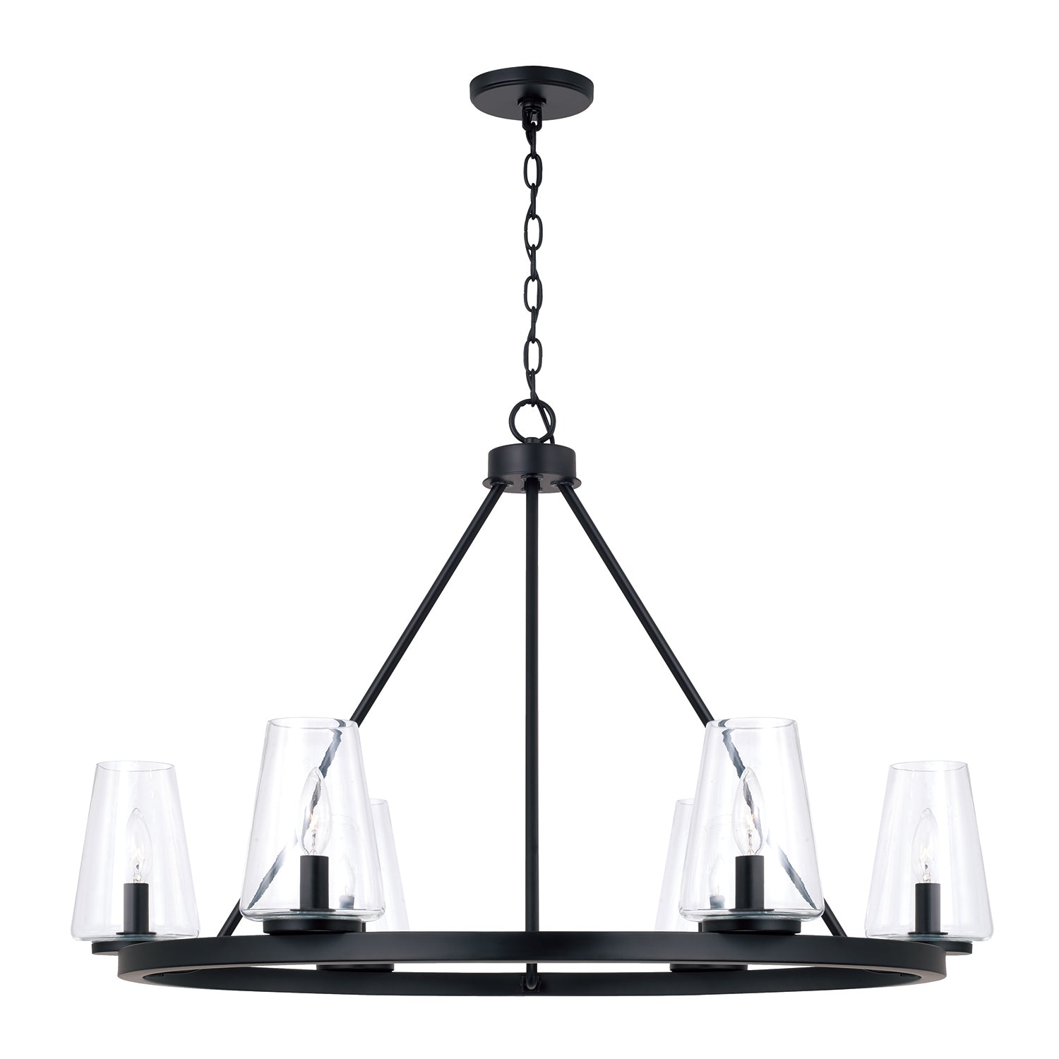 Capital Aaron Medium Chandelier - Matte Black