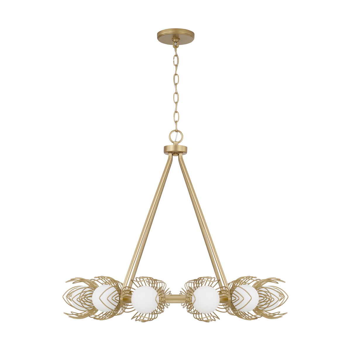 Capital Flora Medium Chandelier in Buffed Gold