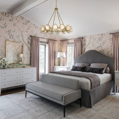 Capital Flora Medium Chandelier in Buffed Gold