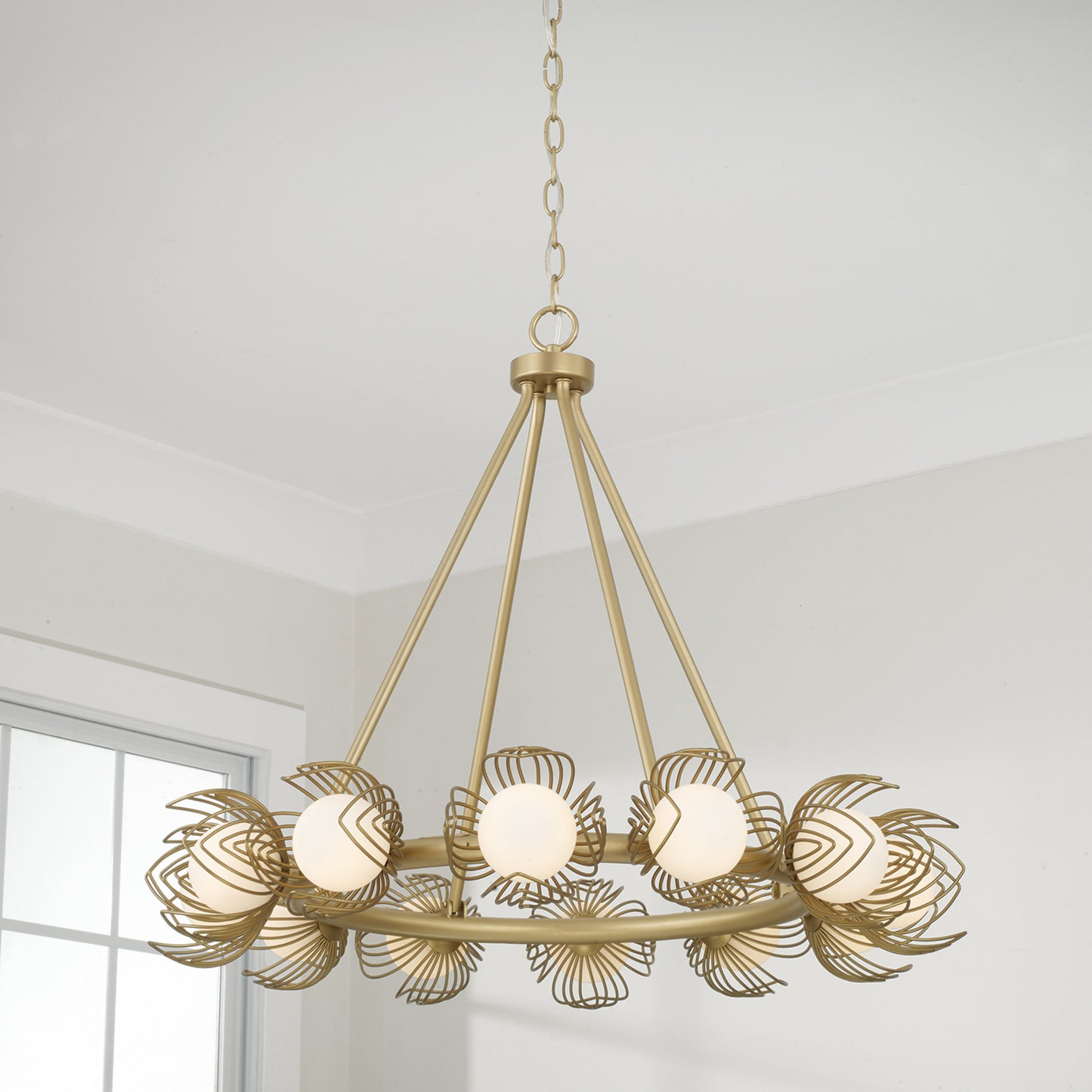 Capital Flora Medium Chandelier in Buffed Gold