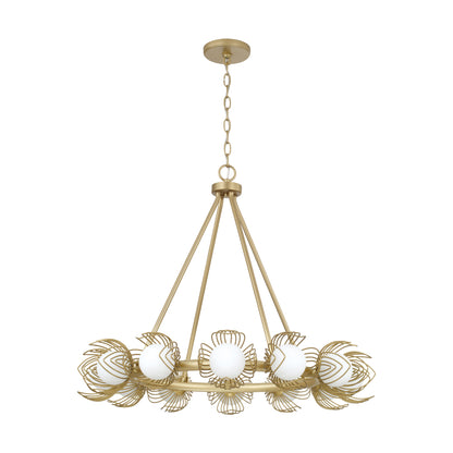 Capital Flora Medium Chandelier in Buffed Gold