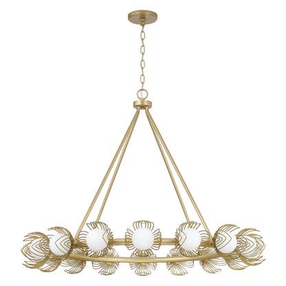 Capital Flora Large Chandelier in Buffed Gold