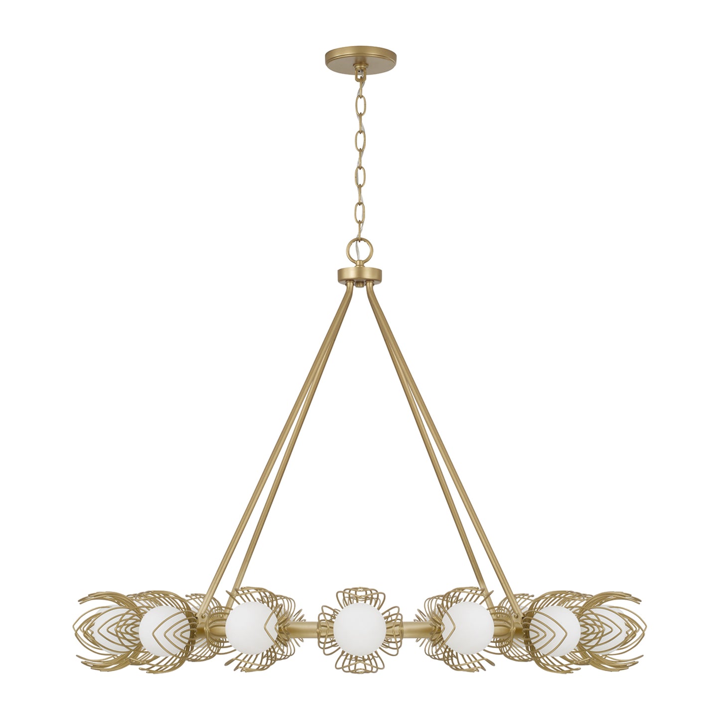 Capital Flora Large Chandelier in Buffed Gold