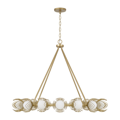 Capital Flora Large Chandelier in Buffed Gold