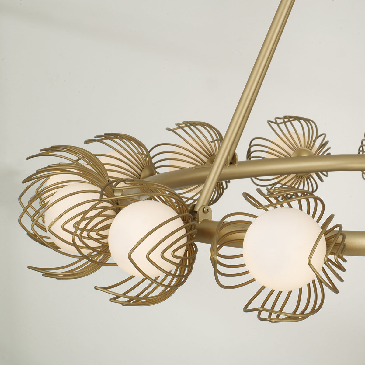Capital Flora Large Chandelier in Buffed Gold