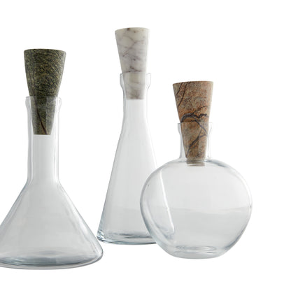 Arteriors Home Oaklee Decanters Set of 3 Clear
