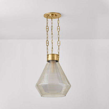 Corbett Tragus Pendant Vintage Brass Detail 1