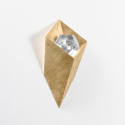 Corbett Conch Wall Sconce Vintage Gold Leaf Detail 2