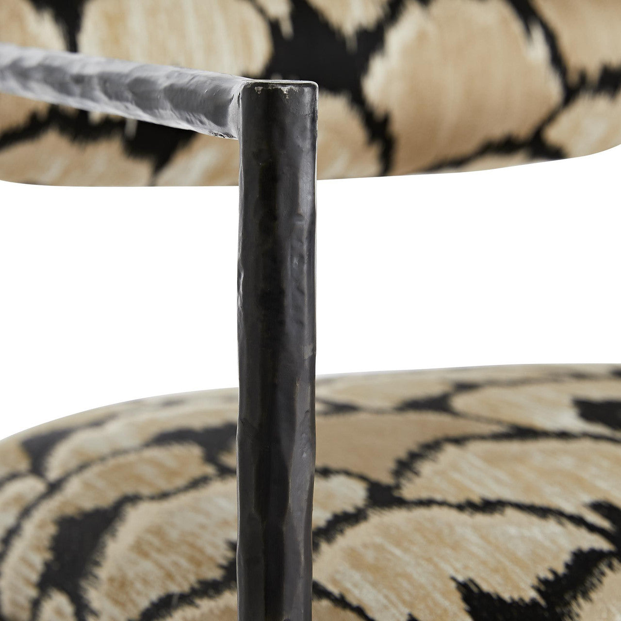 Arteriors Home Barbana Counter Stool Ocelot Embroidery detail