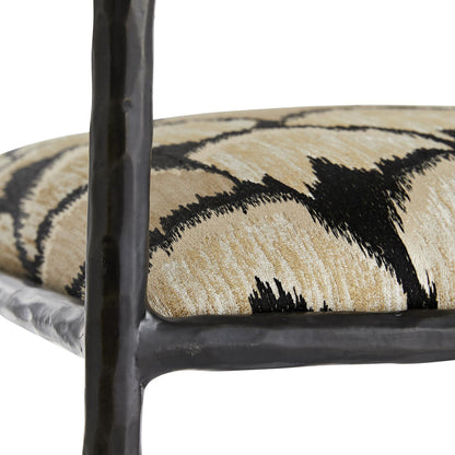 Arteriors Home Barbana Counter Stool Ocelot Embroidery detail