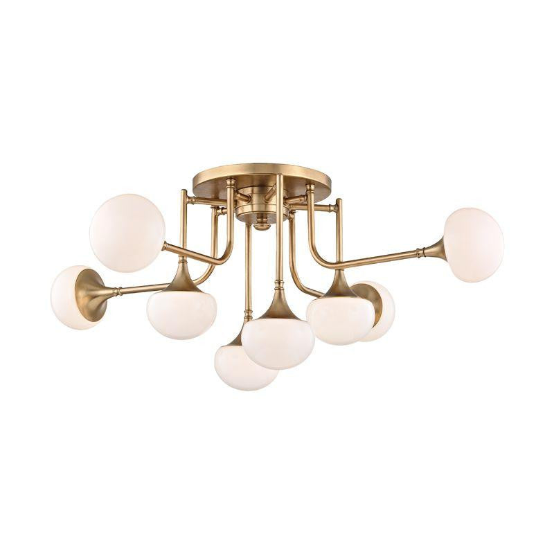 Hudson Valley Fleming Semi-Flush Mount Antique Brass