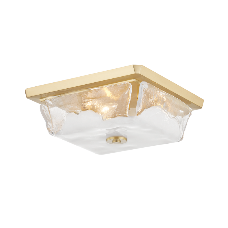 Hudson Valley Hines Flush Mount Aged Brass